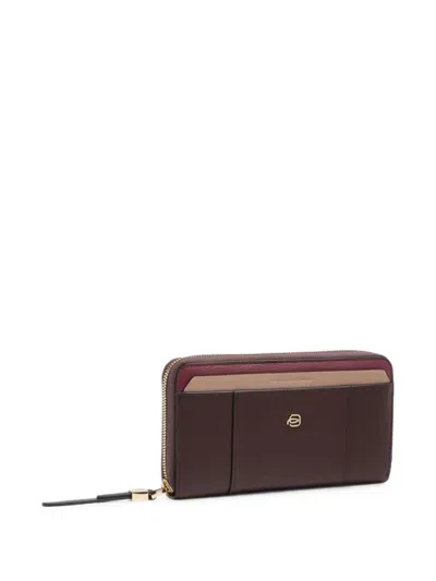 Piquadro Zip-around Wallet In Purple