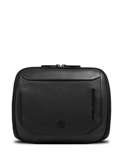 Piquadro Zip-fastening Ipad®mini Cross Body Bag In Black