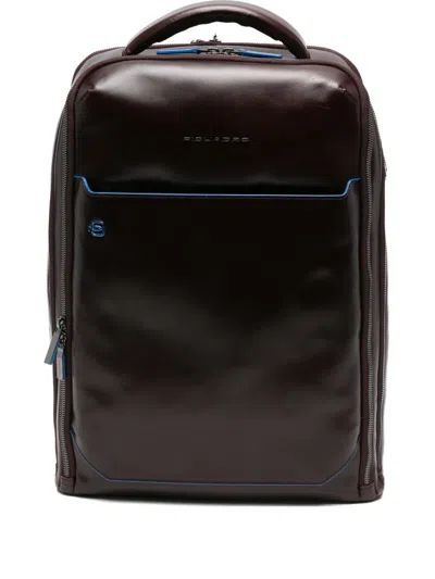 Piquadro Zipped Backpack In Brown