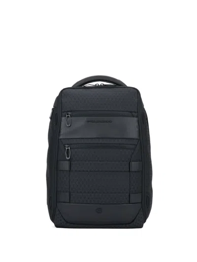 PIQUADRO ZIPPED PANELLED BACKPACK