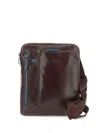 Piquadro Zipped Shoulder Bag In Brown
