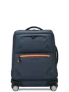 Piquadro Travel Trolley With Multiple Handles And Wheels In Blue