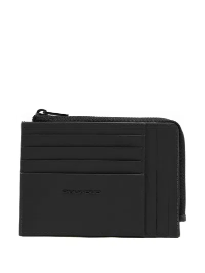 Piquadro Zipped Wallet In Black