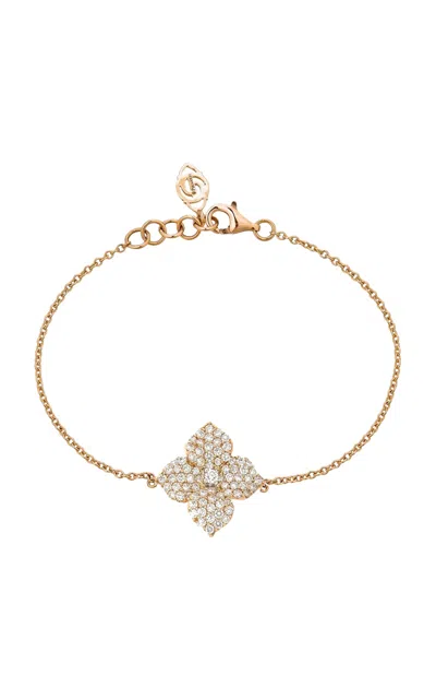 Piranesi 18k Rose Gold And Diamond Small Fiore Bracelet In Gold