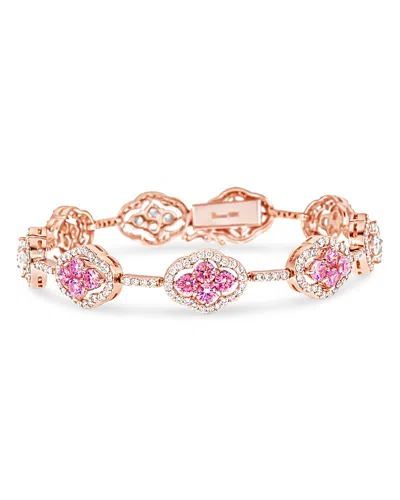 Piranesi 18k Rose Gold Diamond & Pink Sapphire Maison Bracelet In Gray