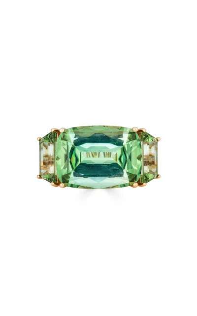 Piranesi 18k Rose Gold Tourmaline Ring In Green