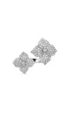 Piranesi 18k White Gold And Diamond Fiore Double Flower Ring