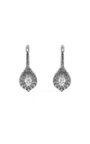 Piranesi 18k White Gold And Diamond Pearshape Diamond Earrings