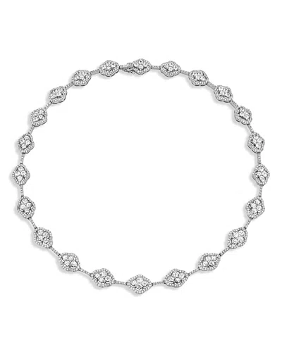 Piranesi 18k White Gold Diamond Maison Necklace, 17 In Metallic