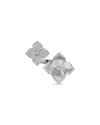 Piranesi 18k White Gold Double Oro Fiore Ring With Diamonds, 0.94 Ct. T. W. In White