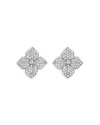 Piranesi 18k White Gold Fiore Diamond Pave Flower Large Stud Earrings