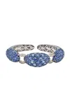Piranesi 18k White Gold Large Sapphire Bracelet In Blue