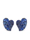 Piranesi 18k White Gold Sapphire Earrings In Blue
