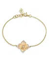 Piranesi 18k Yello Gold Oro Fiore Diamond Flower Link Bracelet In Gold