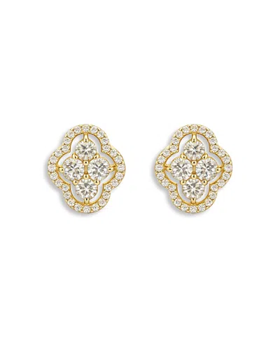 Piranesi 18k Yellow Gold Diamond Maison Stud Earrings