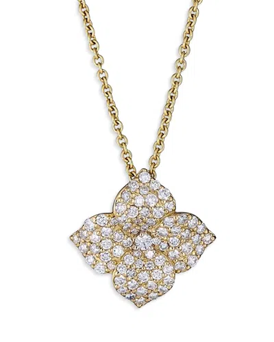 Piranesi 18k Yellow Gold Diamond Small Flower Necklace, 18
