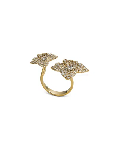 Piranesi 18k Yellow Gold Double Fiore Ring With Diamonds, 2.11 Ct. T. W.