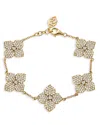 Piranesi 18k Yellow Gold Fiore Diamond Pave Flower Link Bracelet In Gold