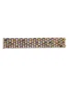 Piranesi 18k Yellow Gold Honeycomb Rainbow Sapphire & Diamond Pave Cuff Bracelet In Gold