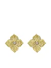 Piranesi 18k Yellow Gold Large Fiore Sapphire Earrings In Gold