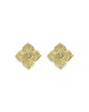 Piranesi 18k Yellow Gold Large Fiore Sapphire Earrings In Yellow/gold