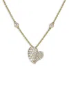 Piranesi 18k Yellow Gold Small Wave Heart Necklace With Diamonds, 1.43 Ct. T. W. In Gold