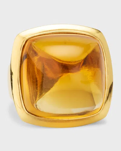 Piranesi 18k Yellow Gold Sugarloaf Citrine Ring