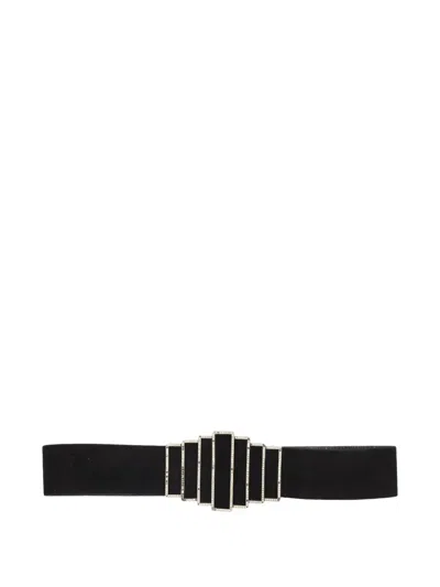 Pre-owned Pirovano Vintage Embellished Belt In Black