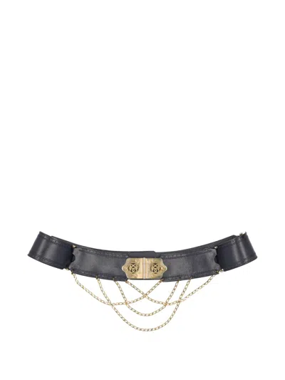 Pre-owned Pirovano Vintage Leather Chain Belt