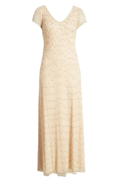 Pisarro Nights Beaded Gown In Blush 610