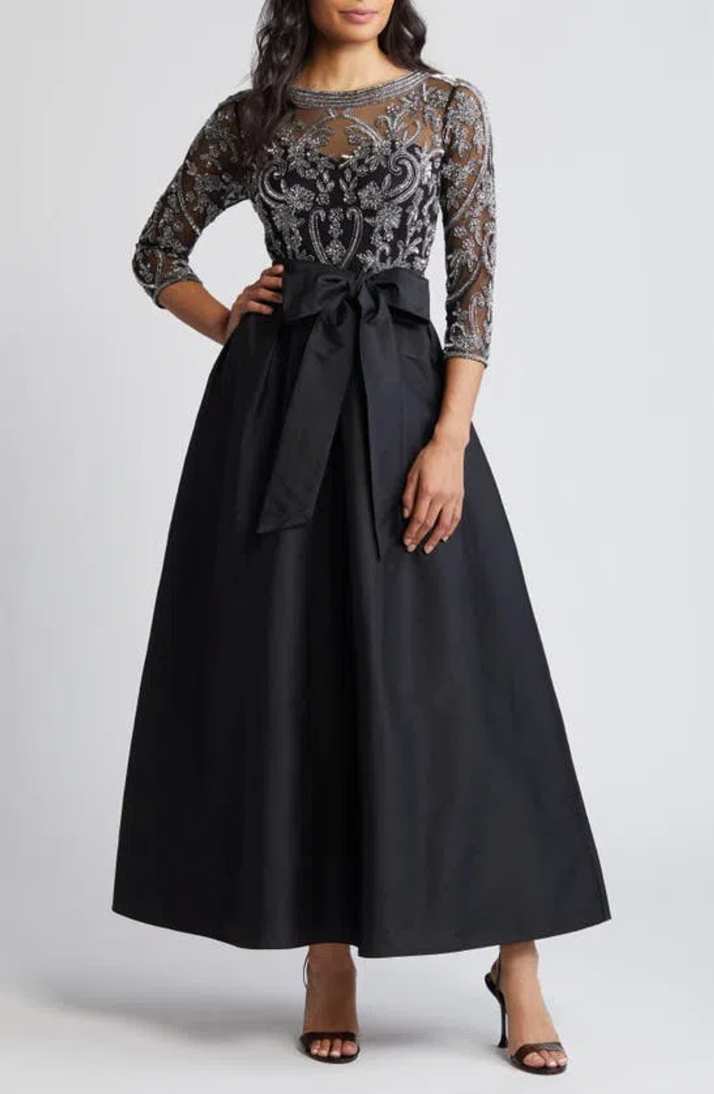 pisarro nights gowns & formal dresses Pisarro Nights | Dresses | Pisarro Nights Womens Black Sequin Taffeta Evening  Gown Dress 2p D245p