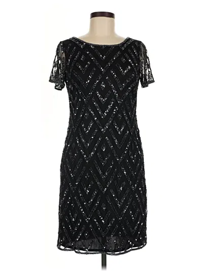 Pre-owned Pisarro Nights Cocktail Dress In Black