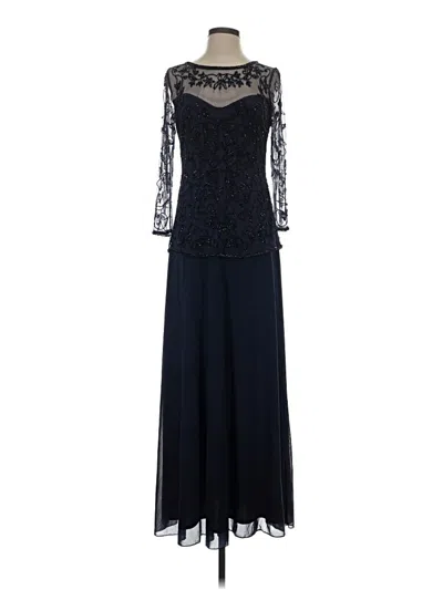 Pre-owned Pisarro Nights Cocktail Dress In Blue