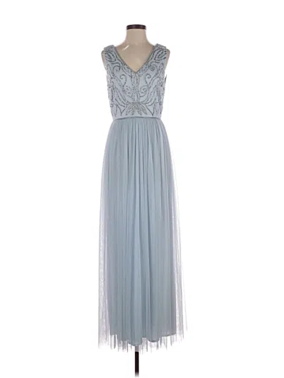 Pre-owned Pisarro Nights Cocktail Dress In Blue