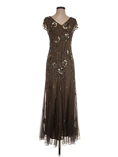 Pre-owned Pisarro Nights Cocktail Dress In Brown