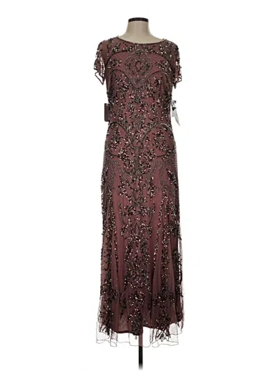 Pre-owned Pisarro Nights Cocktail Dress In Burgundy