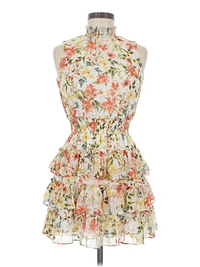 Pre-owned Pisarro Nights Cocktail Dress In Ivory