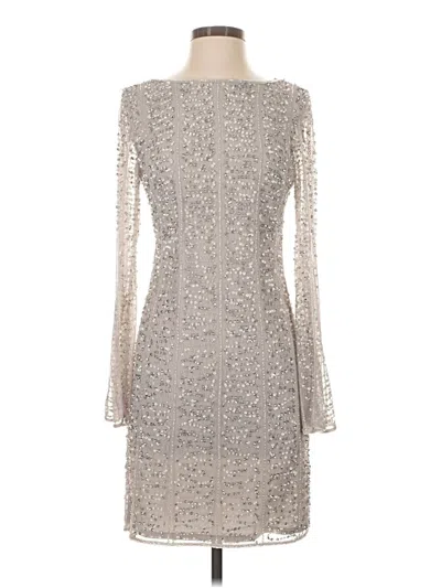 Pre-owned Pisarro Nights Cocktail Dress In Silver