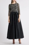 Pisarro Nights Sequin Bodice Gown In Black