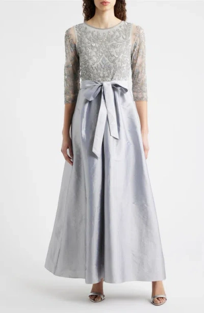 Pisarro Nights Sequin Bodice Gown In Gray
