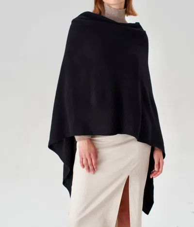 Pissenlit Pure Cashmere Travel Wrap In Black