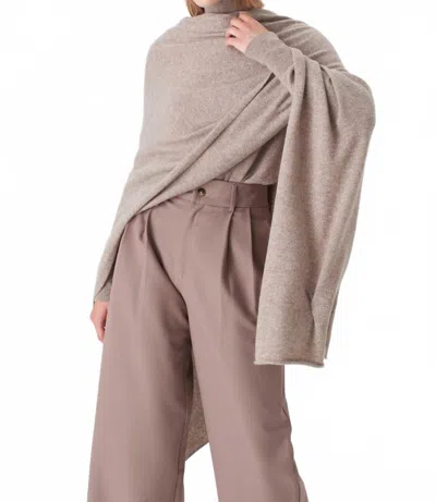 Pissenlit Pure Cashmere Travel Wrap In Oatmeal In White