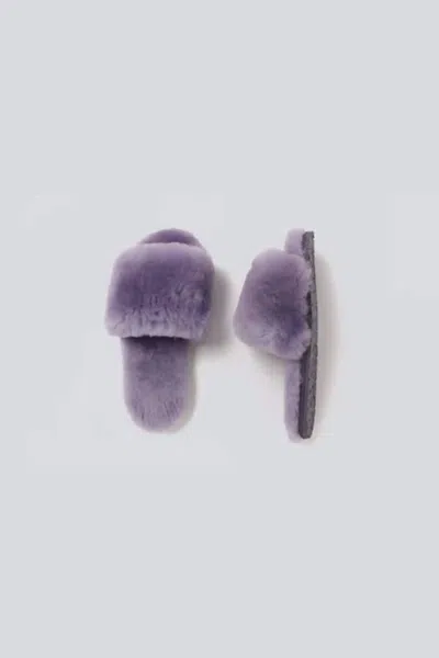 Pissenlit Sherpa Slippers In Lilac In Purple