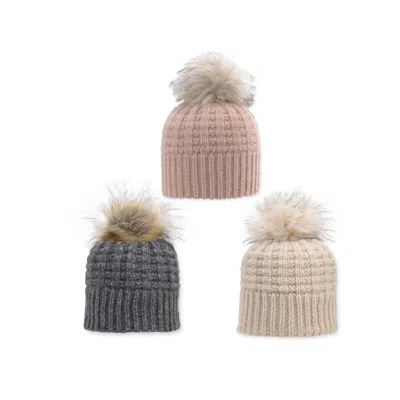 Pistil Women's Chunky Knit Pom Beanie - Graphite In Multi