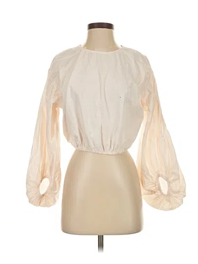 Pre-owned Pistola 3/4 Sleeve Blouse In White