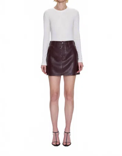 Pistola Abi High Rise Mini Skirt In Cabernet In Brown | ModeSens