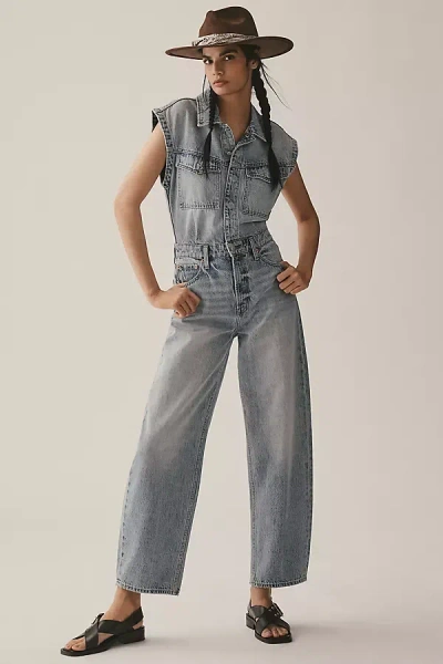 Pistola Ace Sleeveless Barrel-leg Jumpsuit In Blue