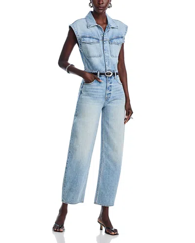 Pistola Ace Sleeveless Denim Jumpsuit In Rally