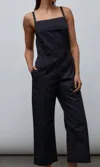 Pistola Adela Wide Leg Stretch Cotton Jumpsuit In Black