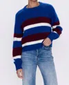 Pistola Adina Chunky Stripe Sweater In Azure Claret In Multi